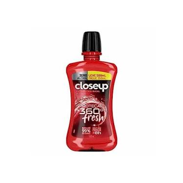 Imagem de Close Up Enxaguante Bucal Antisséptico Zero Álcool Red Hot Proteção 360° Fresh Frasco Leve 500Ml Pague 350Ml