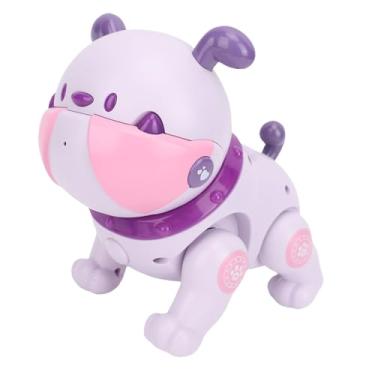 Imagem de Asixxsix Brinquedo para cachorro robô, cachorro robô elétrico com controle remoto, pequeno e fofo animal de estimação robótico interativo com música e luz para educação infantil