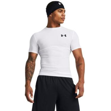 Imagem de Camiseta de Treino Under Armour Heatgear Masculina, Branco, GG