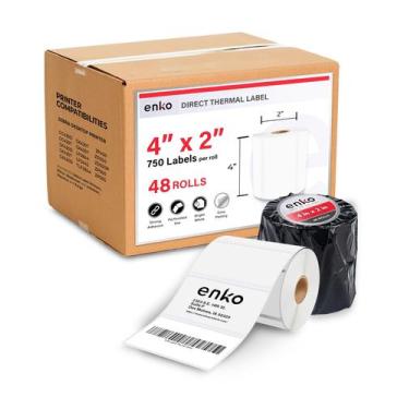 Imagem de Etiqueta EnKO 4 x 2 para impressoras de mesa Zebra 36.000 etiquetas - 