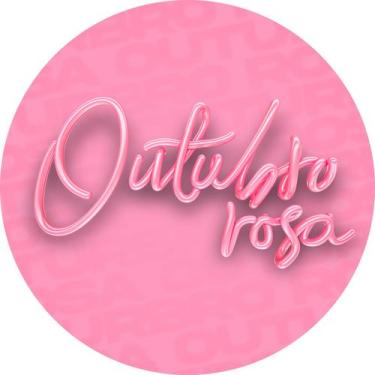 Imagem de Painel de Lona Redondo Outubro Rosa Balões - Fabrika De Festa, 140x140