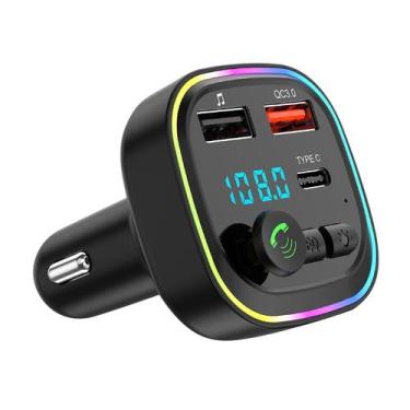Imagem de Carro Bluetooth 5.0 Sem Fio Handsfree Car Transmissor FM Receptor Rádi