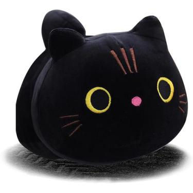 Imagem de HUOGUO 9,8 Black Cat Plush Kawaii Cat Pillow Black Cat Stuffed Animal 