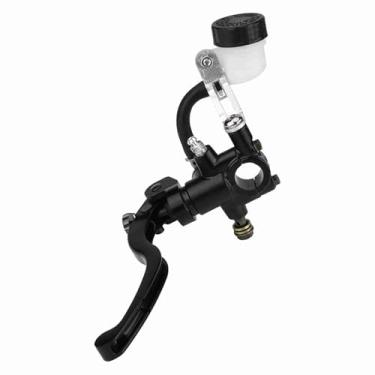 Imagem de Grcfumo Alavanca de embreagem do freio hidráulico, conjunto alavanca bomba de embreagem de freio de motocicleta, 22mm 7 8 Motocicleta universal redon do guidão hidráulico d (Bomba superior esquerda)