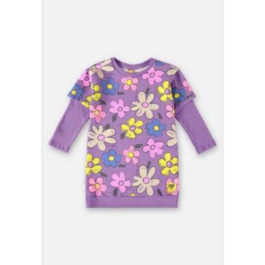 Imagem de Vestido Manga Longa Infantil Up Baby, Roxo, 1