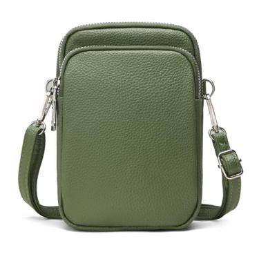 Imagem de JANKS Pequena bolsa transversal feminina mini bolsa de celular bolsa de viagem bolsa carteira bolsas ajustáveis sobre a alça de ombro, 05 Verde