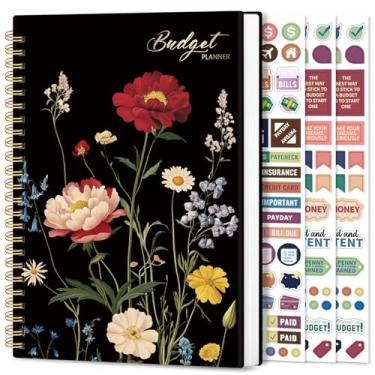 Imagem de Planejador de orçamento estético - planejador financeiro mensal com rastreador de despesas, organizador de notas sem data, caderno de orçamento para gerenciar suas finanças, livro de orçamento de