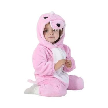 Imagem de Pijamas De Dinossauro Em Pelúcia Espessa Para Crianças, Roupa De Dormi