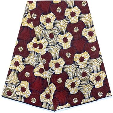 Imagem de Shenbolen Tecido de cera africana 6 jardas Ankara Print Tecido de algodão para vestido de festa (B20)