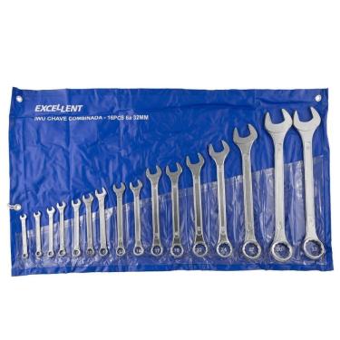 Imagem de Jogo De Chaves Combinadas 6-32mm 16 Peças - 1wu - Excellent Jogo De Chaves Combinadas 6-32mm 16 Peças - 1wu - Eda
