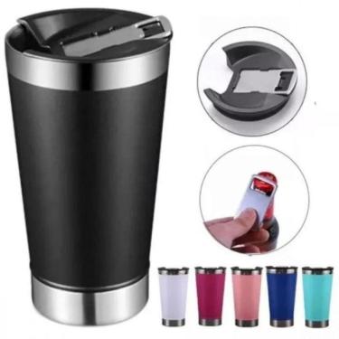 Imagem de Caneca Térmica Com Tampa 510Ml Bom Para Cerveja