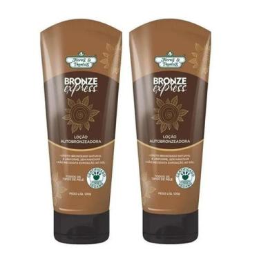 Imagem de Kit 2x Loção Autobronzeadora Bronze Express Flores e Vegetais 120g