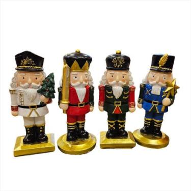 Imagem de Boneco Soldado Quebra Nozes Enfeite De Natal Em Resina Mix Sortido 10c