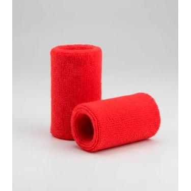 Imagem de Munhequeira Toalha Grande 15 Cm 02 Unidades Cor Vermelha