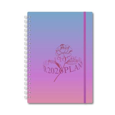 Imagem de Agenda 2026 – Planejador semanal e mensal funciona de janeiro de 2026 a dezembro de 2026, 15 cm x 21 cm, 12 abas mensais, bolso interno, capa flexível de agenda semanal 2026, roxa