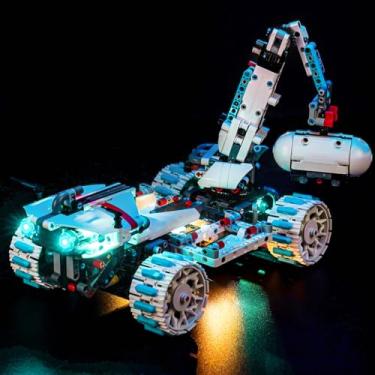 Imagem de BrickBling Iluminação LED compatível com Lego Technic Lunar Outpost Moon Rover Space Vehicle, kit de luz compatível com Lego 42211 (versão clássica)