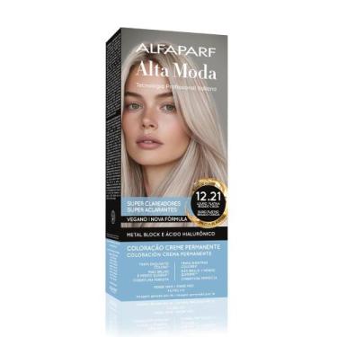 Imagem de Tintura Creme Alta Moda Alfaparf Louro Platina Irisé Cinza 12.21