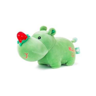 Imagem de Brinquedo de pelúcia de bicho de pelúcia verde morango com nariz de ri