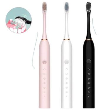 Imagem de Escova Ultra Sônica Elétrica Usb Para Dente Com Refil Incluso - King