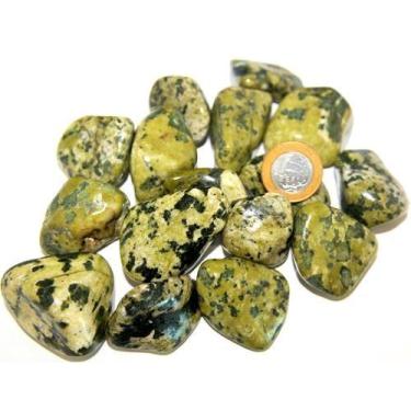 Imagem de 1kg de Serpentinita Rolada - Pedra Natural de 30 a 45mm - Tipo B - Ata