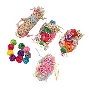 Imagem de Generic Brinquedo de Forragem de Papagaio, Brinquedo Decorativo de Trituração de Pássaros Com Sino para Calopsitas