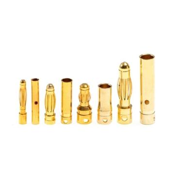 Imagem de 5 pares de conectores banana de latão banhado a ouro, plugue de brinquedos RC Lipo para motor eletrônico ESC 2/3/3,5/4/5/6/8 mm (5 pares 5 mm)