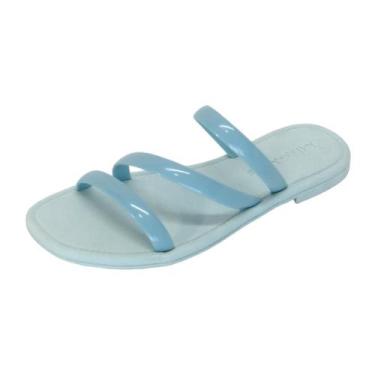 Imagem de Sandália Feminina Rasteira Adulto Confort Tira Verniz 50049 - Miss Mis