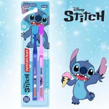 Imagem de Dentalclean infantil stitch kids escova macia leve 2 pague 1
