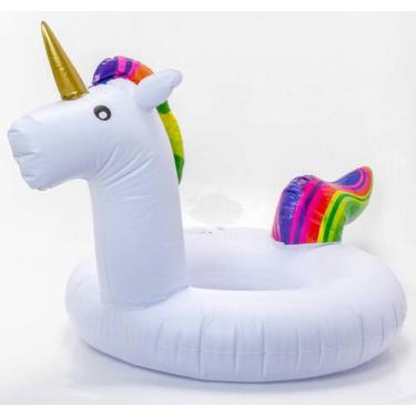 Imagem de Boia Inflável Adulto e Infantil Unicórnio 80kg Para Praia - Elite