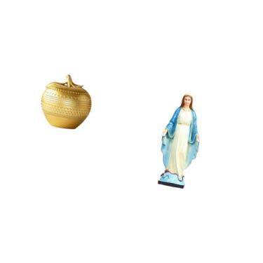 Imagem de Fenteer Estatueta de Resina Moderna E Estátua de Nossa Senhora, Escultura Artística de Frutas E Religiosa para Mesa, Estante, Sala de Jantar, Quarto, Escritór