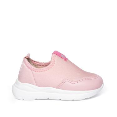Imagem de Tênis Infantil Molekinha Slip On Tecido Rosa Claro-Feminino