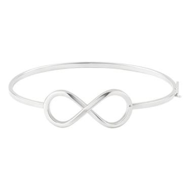 Imagem de Bracelete Fio Quadrado Detalhe Infinito Prata 925 Italiana - Princesa 