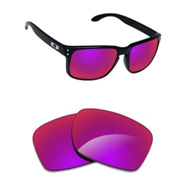 Imagem de Alphax Lentes de reposição polarizadas espelhadas Midnight Sun para óculos de sol Oakley Latch Alpha OO4128