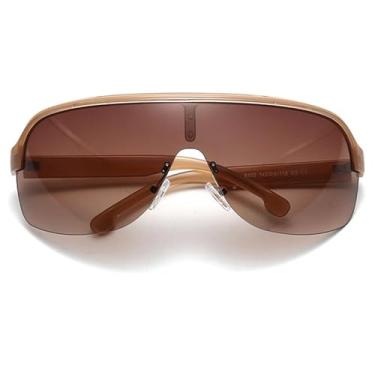 Imagem de helena Óculos de sol com viseira espelhada, óculos de sol femininos, masculinos, grandes, à prova de vento, armação grande, óculos escuros esportivos (C5)