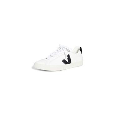 Imagem de Veja tênis masculino de couro Esplar de velcro, White / Black, 6