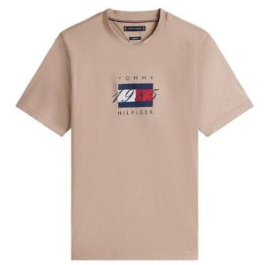 Imagem de Camiseta Tommy Hilfiger Linear Flag Graphic Tee Branco-Masculino