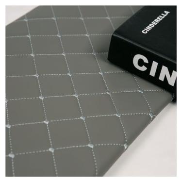 Imagem de Folhas de couro sintético tecido de cor sólida folhas de couro grosso lona traseira artesanato DIY artesanato cores sortidas (cor: roxo, tamanho: 1,4 x 1 m/55,1 x 39,4 polegadas) (cinza, 1,4 x 5 m)