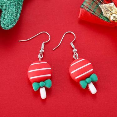 Imagem de Brincos de Natal para mulheres, boneco de neve, árvore de Natal, urso, pingente, Papai Noel, roupas de Natal, acessórios de bijuteria, 2inch, Aço inoxidável, Sem pedra preciosa