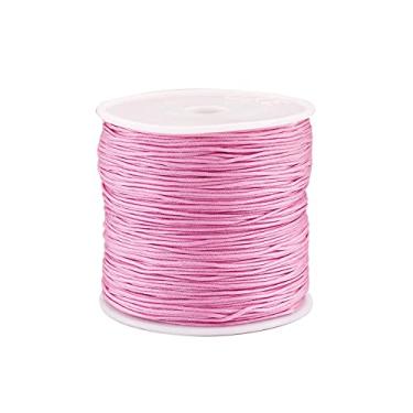 Imagem de 100 jardas/rolo 0,8 mm fios trançados de nylon violeta chinês cordão de nó joias cordas para artesanato faça você mesmo Kumihimo pulseiras de macramê para fabricação de suprimentos