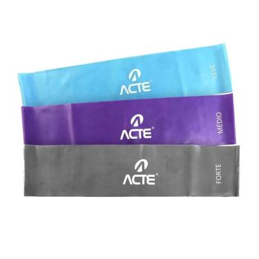 Imagem de KIT FAIXA ELASTICA ACTE SPORTS LOOP BAND T234 - ROXO/VERDE CLARO U-Unissex
