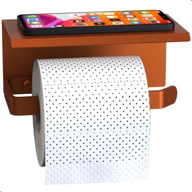 Imagem de Suporte Porta Papel Higiênico De Parede Rose Gold Max
