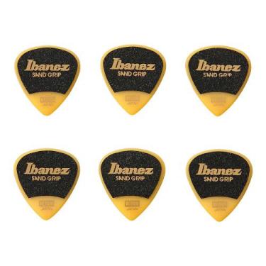 Imagem de Palheta Ibanez Sand Grip Wizard 0.8 Medium Amarela Pack Com 6 PPA16MSG