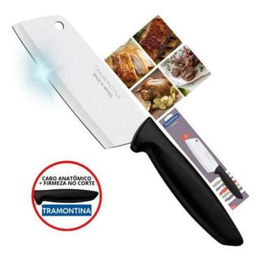 Imagem de 2X Cutelo 100% Inox 5 Tramontina Altíssima Qualidade Cozinha