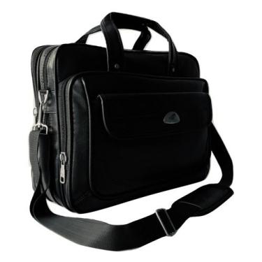 Imagem de Pasta Bolsa Couro Sint P Trabalho Masculina Advogados Notebook Livros 