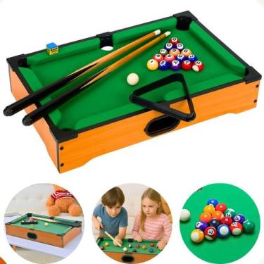 Imagem de Mini Mesa Bilhar Sinuca Snooker Criança Infantil Brinquedo - DTPL