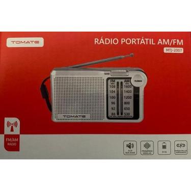 Imagem de Radio portátil AMFM Tomate MTJ2007, Prata
