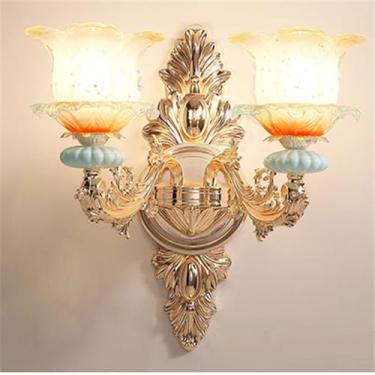 Imagem de Luminária de parede contemporânea de cristal para interiores, estilo europeu, luxuosa, com LED, para decoração de sala de estar, quarto, escritório, quarto modelo, hotel, casa de campo, corr