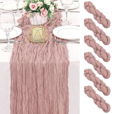 Imagem de Pano de algodão rosa empoeirado HAISIWLKJ 3 m Boho Rustic