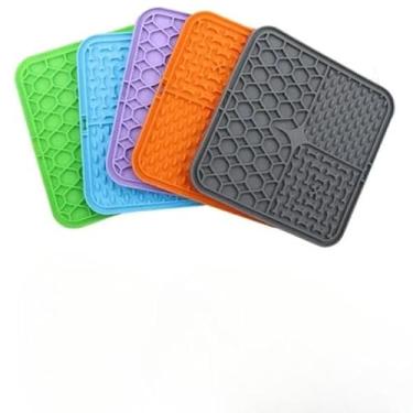 Imagem de Comedouro Lento, Comedouro Lambedor Interativo Tapete de Lamber Ração Úmida para Cachorro Gatos Pet(2 UN)