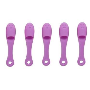 Imagem de Pacote com 5 escovas de limpeza facial manual de silicone macio, escova de limpeza facial para limpeza suave e eficaz, remoção de cravos e massagem